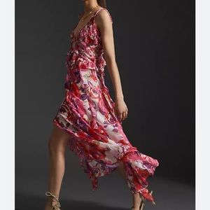 NWT Anthro MISA Diana Floral Chiffon Maxi Dress